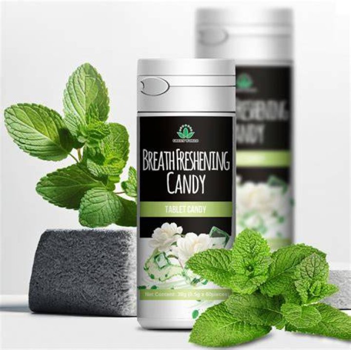 Breath-freshening candy