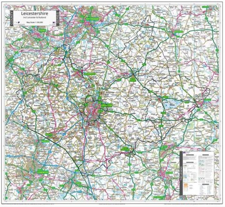 Browse The Comprehensive Map Of Leicestershire