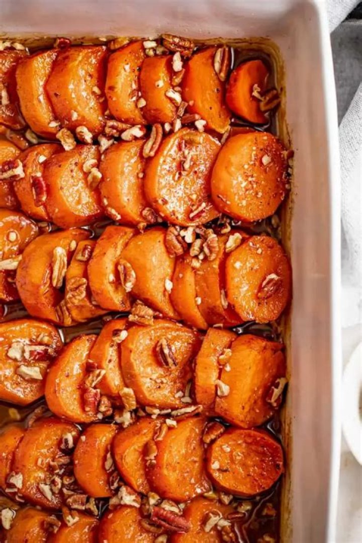 Candied vegetable in a Thanksgiving side dish