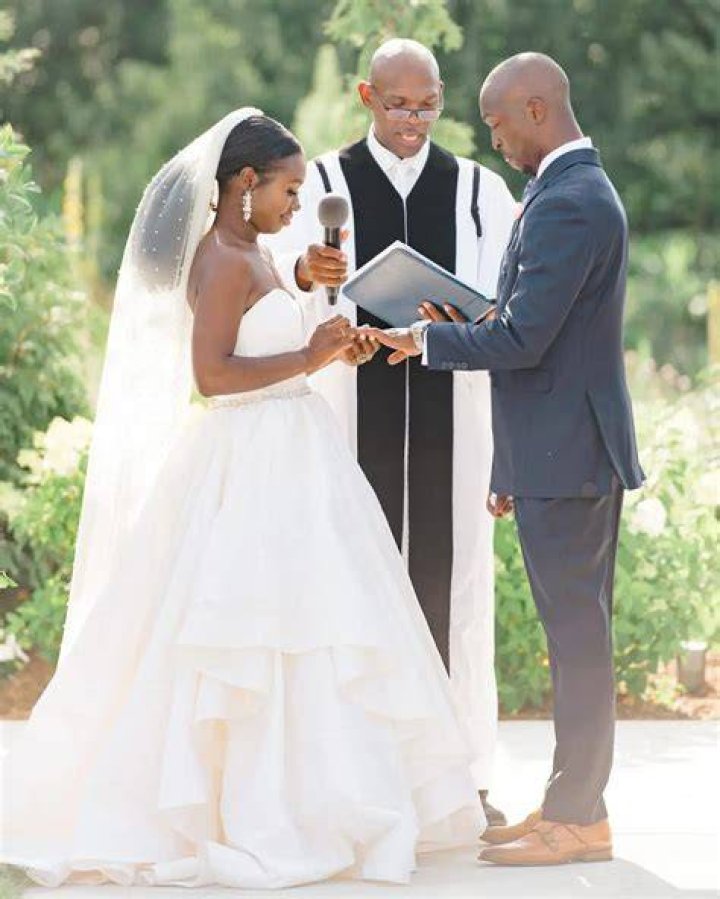 Climactic words in a wedding ceremony: 2 wds.