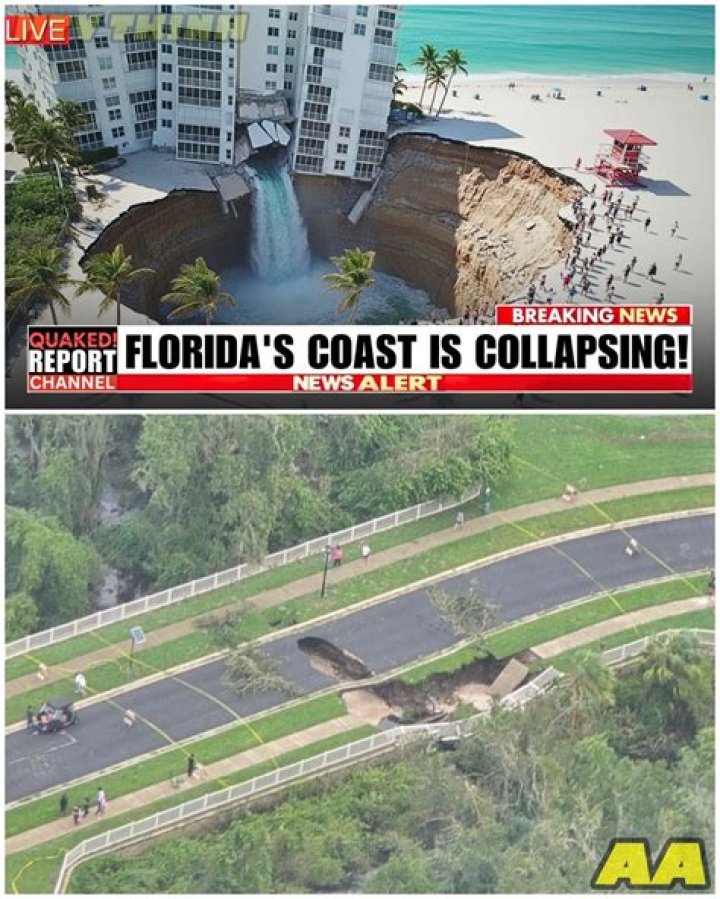 Gradually crumbles as a coastline