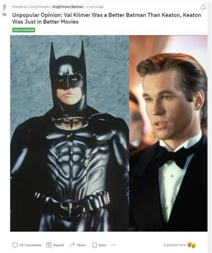 Kilmer who played Batman in 1995