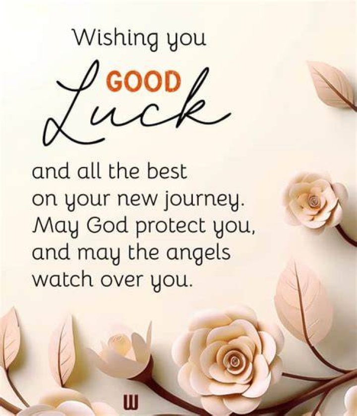 ___ luck! (slangy way to wish someone well)