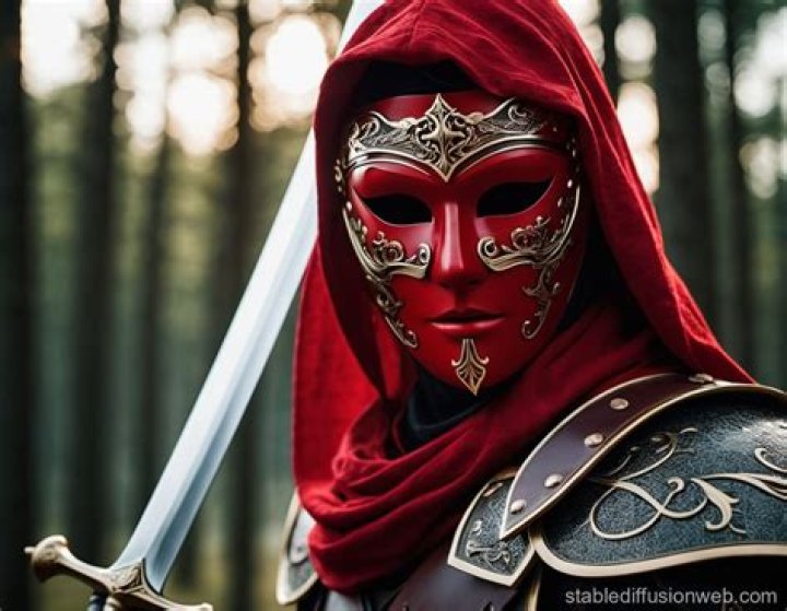 Masked swordsman of movies