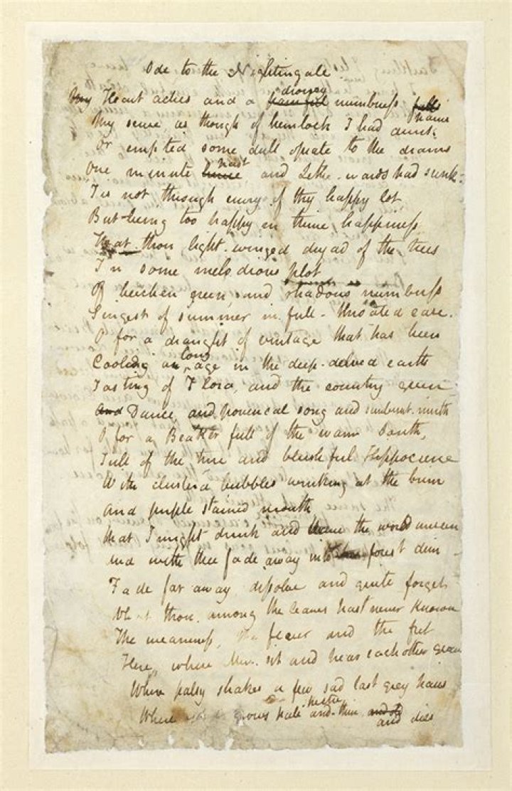 Poem by Keats or Shelley perhaps