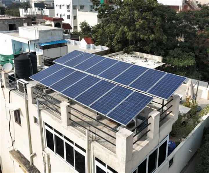 Site of a house's solar panels