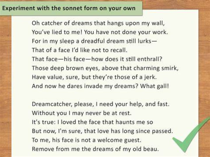 Sonnet writer for example