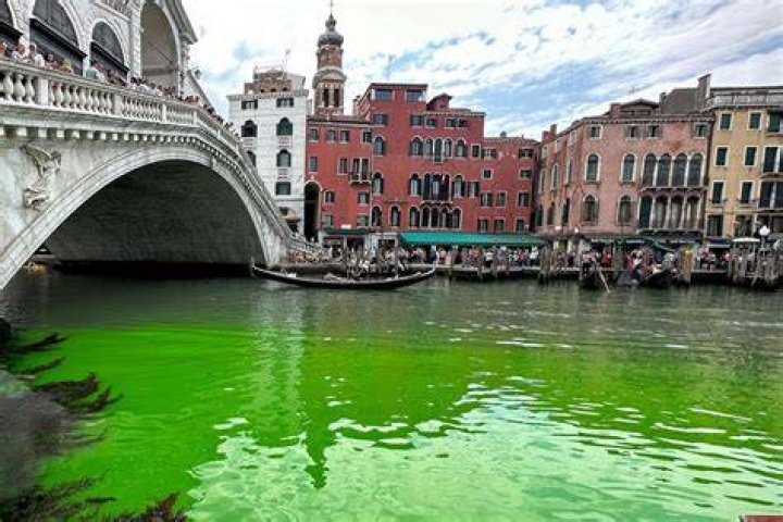 Waterway of Amsterdam or Venice