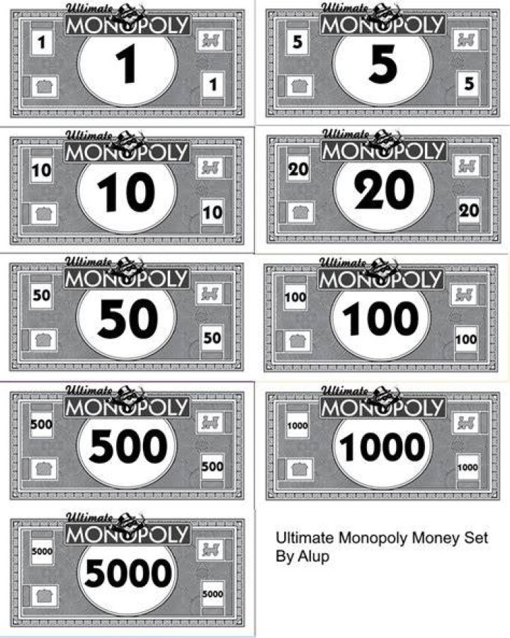 White bills in Monopoly
